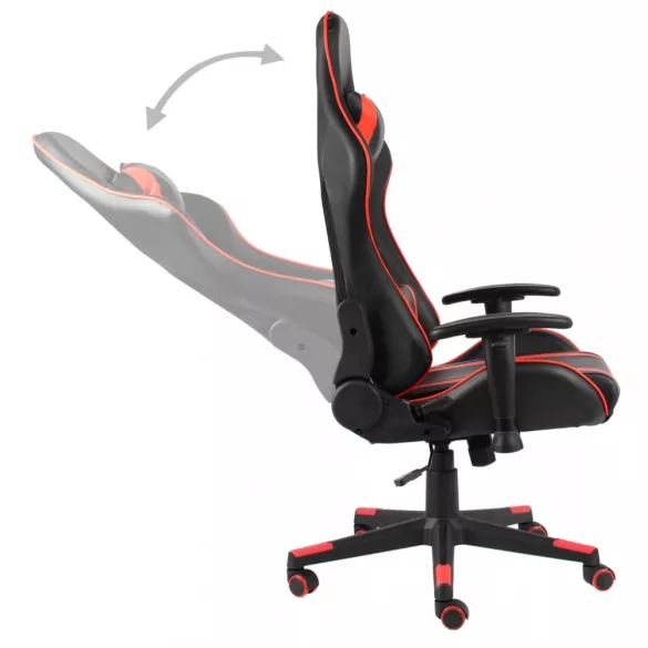 piros PVC forgó gamer szék