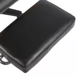 kék PVC forgó gamer szék lábtartóval