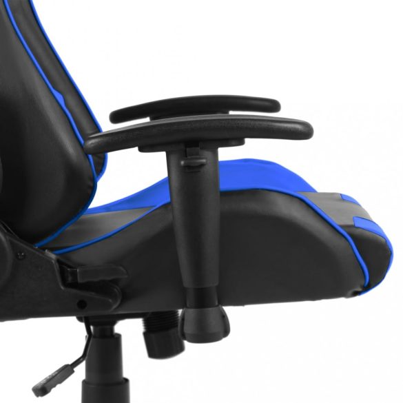 kék PVC forgó gamer szék