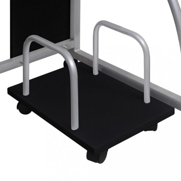 fekete szerelt fa számítógépasztal 110 x 52 x 88,5 cm