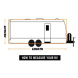 szürke M-es méretű lakókocsi huzat