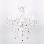 átlátszó csillár 5 izzóval