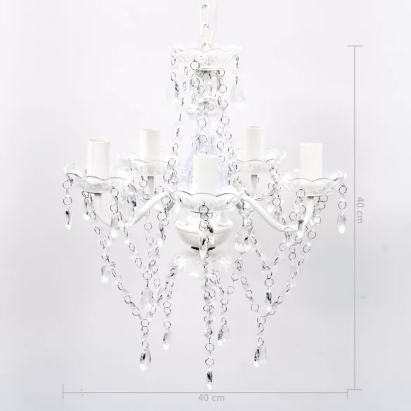 átlátszó csillár 5 izzóval