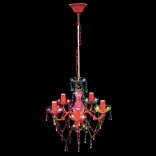 többszínű csillár 5 izzóval