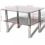 2 szintes üveg dohányzóasztal