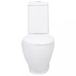 fehér kerámia WC öblítőrendszerrel