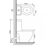 fehér kerámia WC öblítőrendszerrel