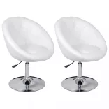 2 db fehér műbőr bárszék