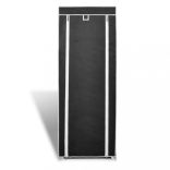 Szövet Cipő szekrény borító 57 x 29 x 162 cm-es fekete