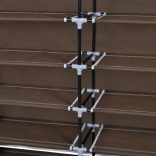 Barna szövet cipőszekrény borítóval 115 x 28 x 110 cm