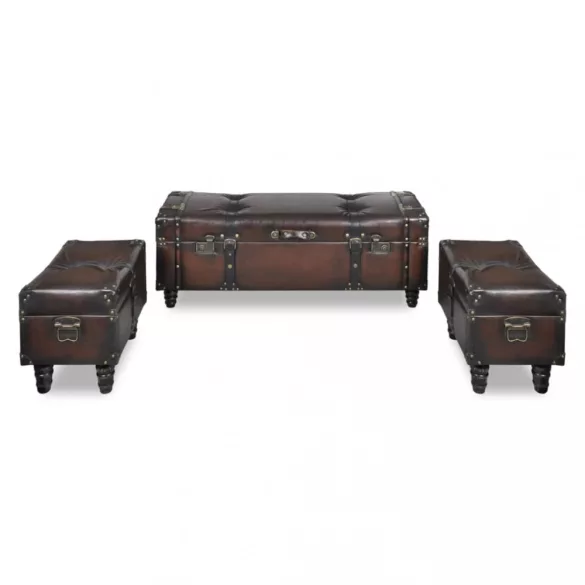 3 részes barna tárolópad szett