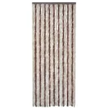 bézs és világosbarna zsenília rovarfüggöny 90 x 220 cm