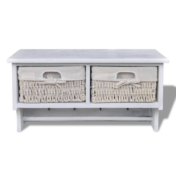 fehér császárfa fali polc 60 x 23,5 x 33 cm