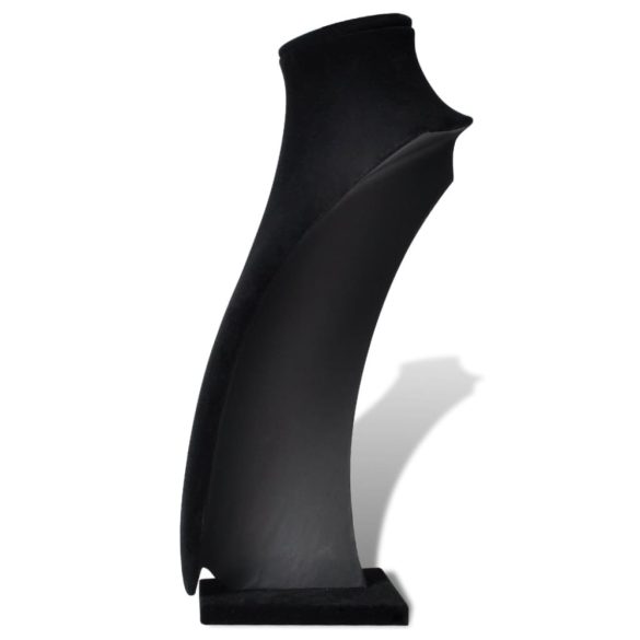 Flanel ékszer tartó nyaklánc mellszobor fekete 23 x 11,5 x 30 cm 2 db