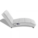 fehér műbőr masszázs nyugágy