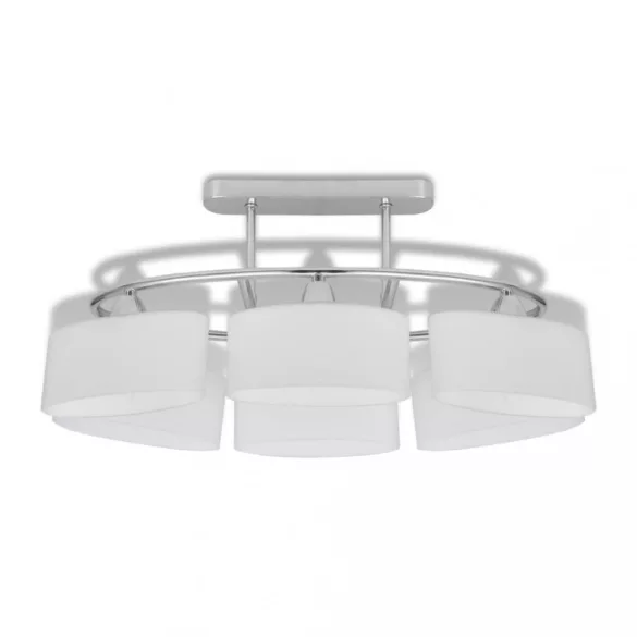 Mennyezeti Lámpa Ellipszoid Üveg Búrával 6 E14-es izzóval