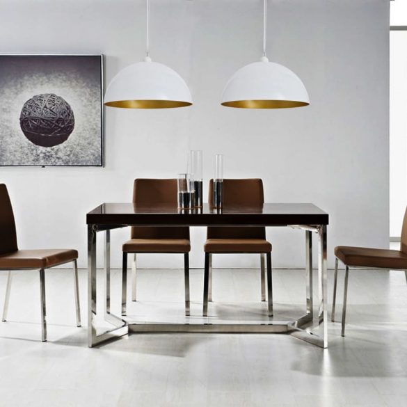 2 db fehér, állítható magasságú, félgömb mennyezeti lámpa