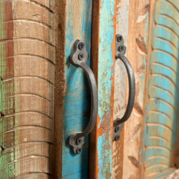 Újrahasznosított Tömör Fa Fürdőszoba Vanity Szekrény Készlet Tükör