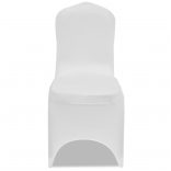 Szék Huzatok Nyujtható Fehér 6 db