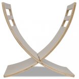 természetes színű fa folyóirattartó állvány