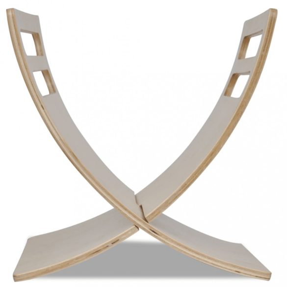 természetes színű fa folyóirattartó állvány