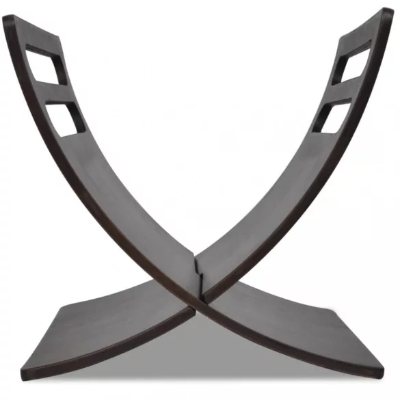 barna fa folyóirattartó állvány