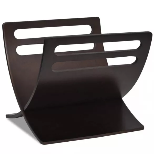 barna fa folyóirattartó állvány