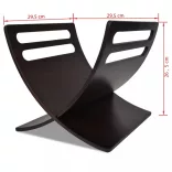 barna fa folyóirattartó állvány