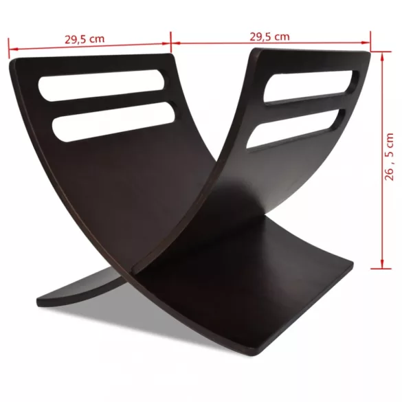 barna fa folyóirattartó állvány