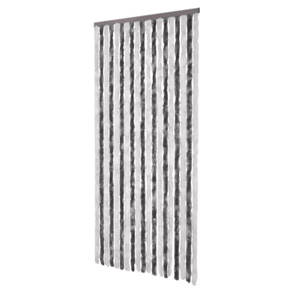 szürke és fehér zsenília rovarfüggöny 90 x 220 cm