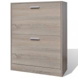 Tölgyfa hatású fa cipőszekrény 2 rekeszes