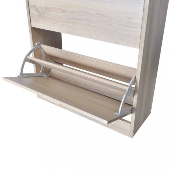 Tölgyfa hatású fa cipőszekrény 2 rekeszes