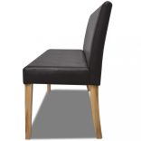 sötétbarna műbőr pad 139,5 cm