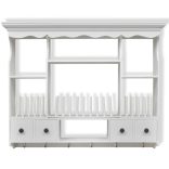 fehér fa fali konyhaszekrény