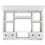 fehér fa fali konyhaszekrény