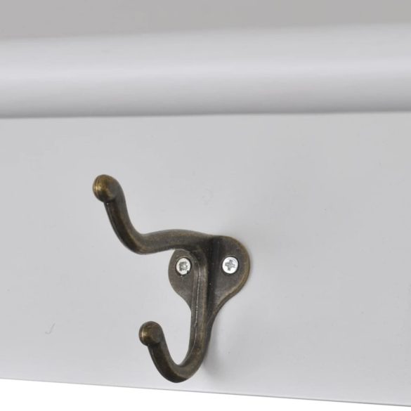 fehér fali üvegajtós fa konyhaszekrény