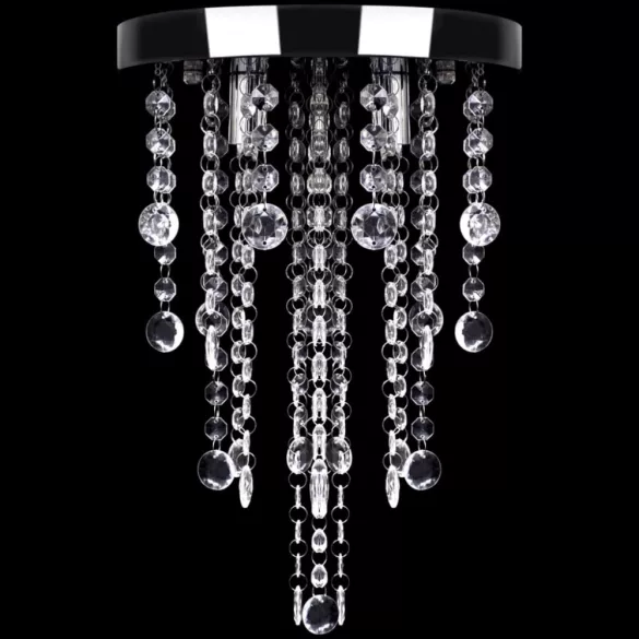 Fehér Fém Mennyezeti Lámpa Kristály Gyöngy