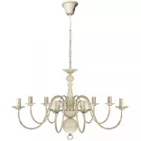 Antik Fehér Fém Csillár 8 x E14 Izzók