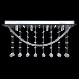 Fehér mennyezeti lámpa csillogó üvegkristály gyöngyökkel 29 cm