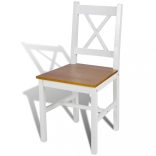 4 db fehér fenyőfa étkezőszék