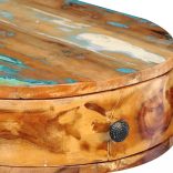 tömör újrahasznosított fa íróasztal vas lábakkal