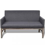 sötétszürke gumifa és szövet pad bélelt párnával