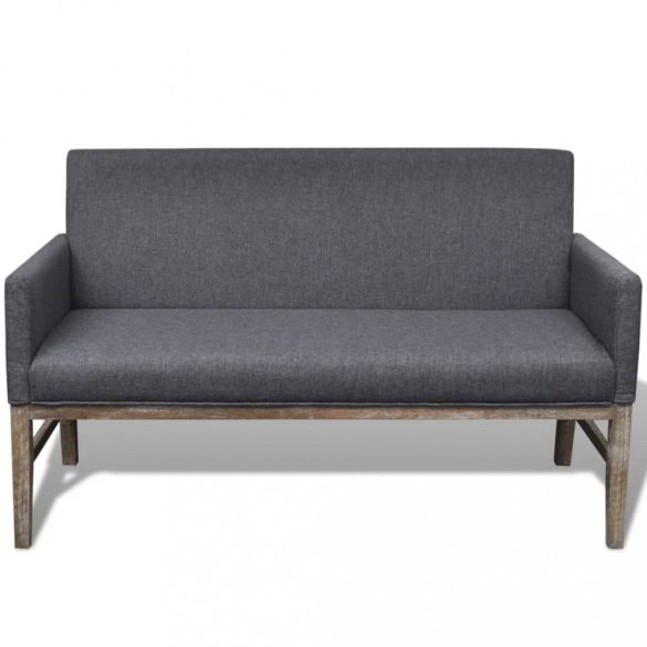 sötétszürke gumifa és szövet pad bélelt párnával