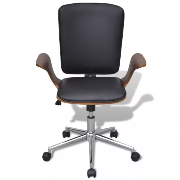 műbőr kárpitozású hajlított fa forgó irodaszék
