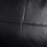 fekete 3 személyes műbőr sarokkanapé