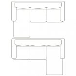 fekete 3 személyes műbőr sarokkanapé