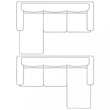 3 személyes fehér műbőr elemes kanapé