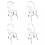 4 darab fehér tömör gumifa étkezőszék