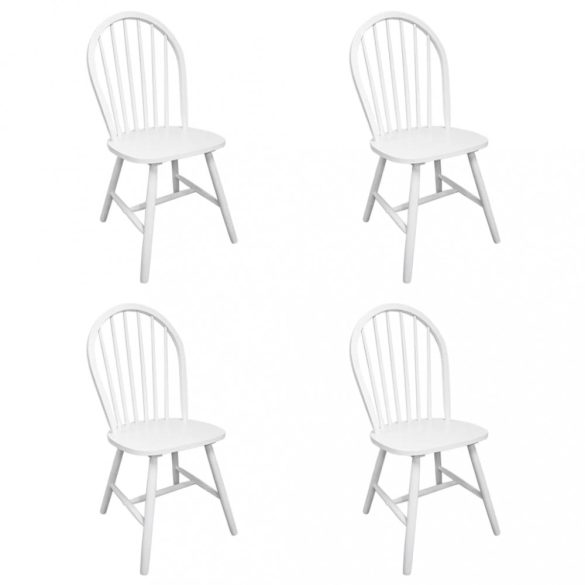 4 darab fehér tömör gumifa étkezőszék