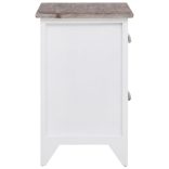 2 db barna és fehér 2 fiókos éjjeliszekrény